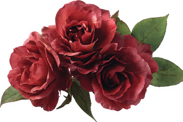 Closeup Red Roses With Water Droplets