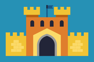 vector illustration of a castle