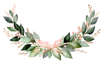 Elegant Watercolor Floral Wreath