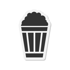Popcorn stickers icon isolated on transparent background