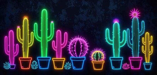 Bold Cactus Statements  A Vibrant, Energetic Display