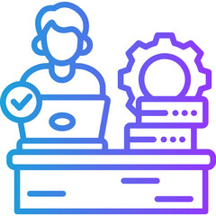 Administration line gradient icon