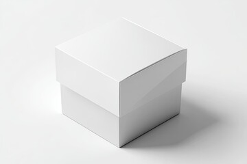 Fototapeta premium Blank square white gift box