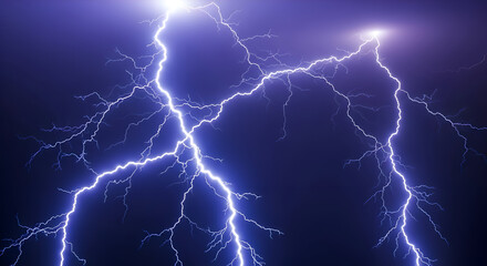 Dramatic Lightning Storm: A Powerful Display of Natures Fury.