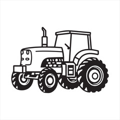 tractor isolated on white background