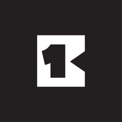 B1 logo design vector