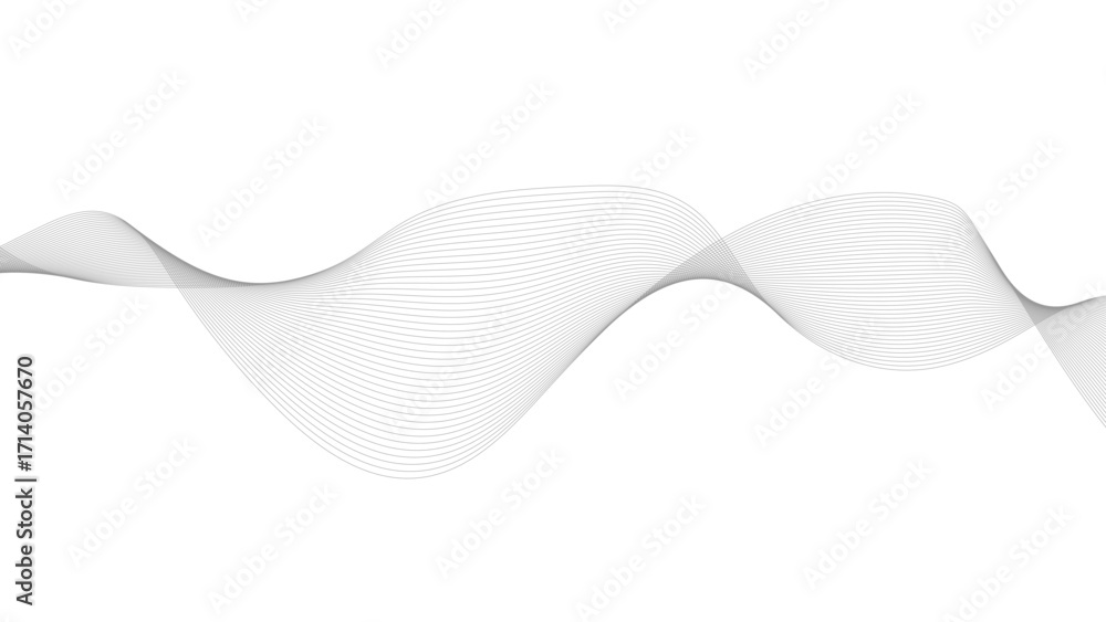 Poster abstract wave element for design. digital frequency track equalizer. stylized line art background. v