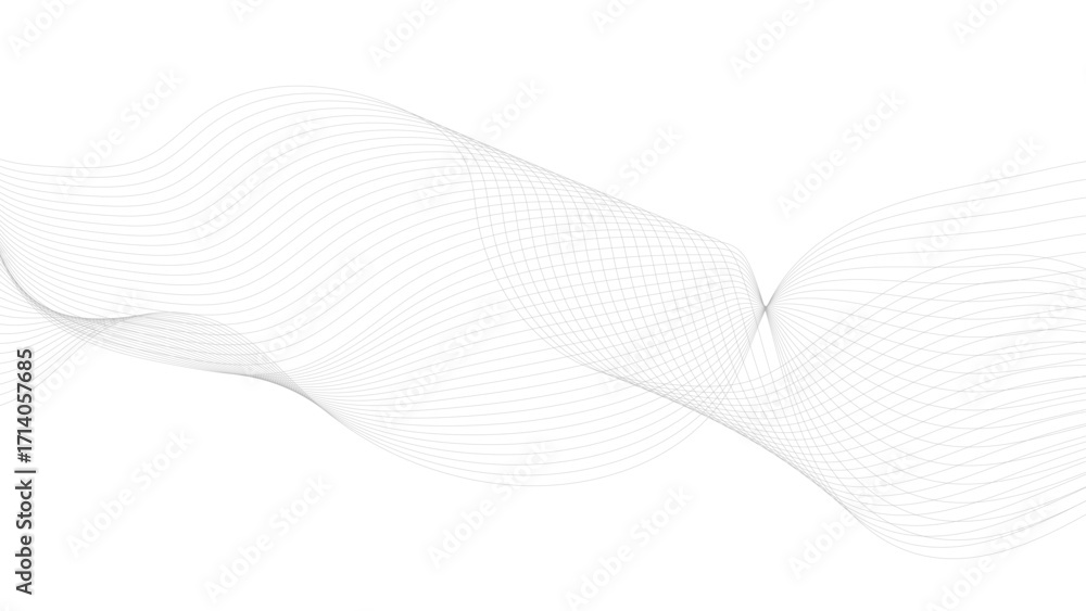 Poster abstract wave element for design. digital frequency track equalizer. stylized line art background. v