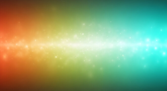 Abstract Colorful Light Burst Background with Glowing Particles