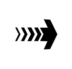 vector black arrow icon on white background