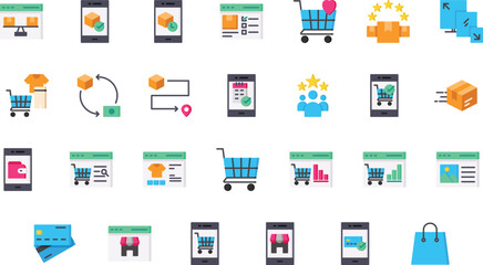 ecommerce icons set