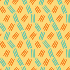 Abstract pattern teal yellow brush strokes