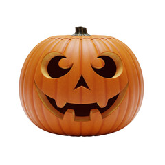Classic happy jack-o'-lantern with a carved smile