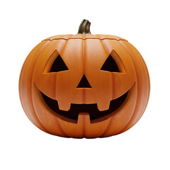 Classic happy jack-o'-lantern with a carved face