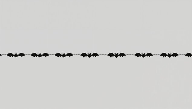 A line of bats is drawn on a gray background - Powered by Adobe