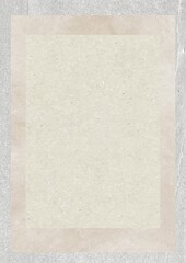 Blank textured paper sheet with layered borders on neutral background