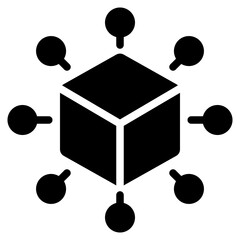 Distribution Icon in Glyph Style Suitable for Web, Apps, Presentation, or Printable Meanings