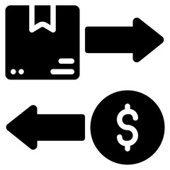 Selling Icon in Glyph Style Suitable for Web, Apps, Presentation, or Printable Meanings