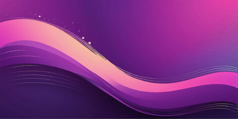 Abstract vector illustration with smooth purple and pink wavy lines creating a futuristic pattern