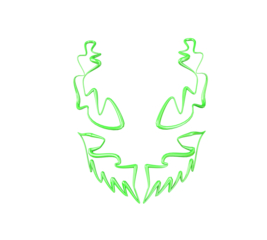 This is an abstract 3D face.