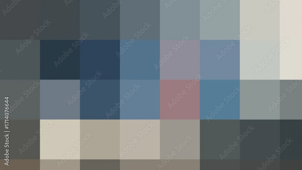 Poster abstract pixelated colorful pattern with soft geometric shapes and blurred texture