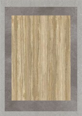 Rectangular wooden panel with vertical grain pattern set against a gray background