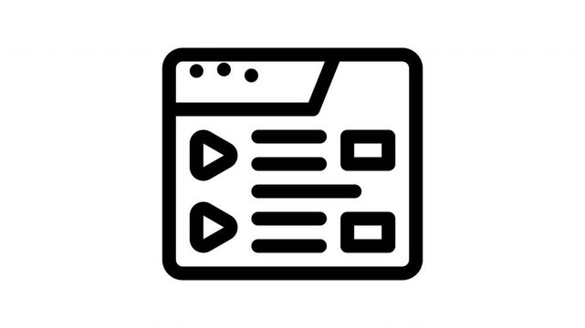 playlist minimalist stroke animation