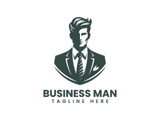 Stylish Businessman Logo Design with Sophisticated Style.