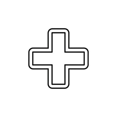 Simple outline of a medical cross symbol