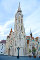 Obraz premium Matthias Church Gothic tower in Budapest