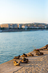 Shoes on the Danube Bank Memorial in Budapest, Hungary