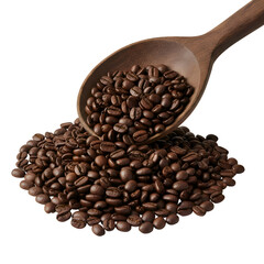 Fototapeta premium Roasted Coffee Beans: Rich Aroma & Flavor on white background