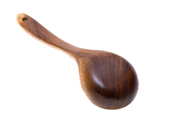 Wooden kitchen spoon isolated