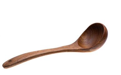 Wooden kitchen spoon isolated