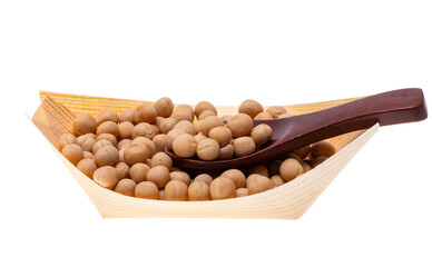 Dry soybeans isolated