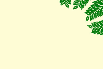 Obraz premium green leaves border