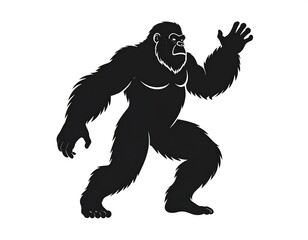 Fototapeta premium Gorilla silhouette, powerful stance