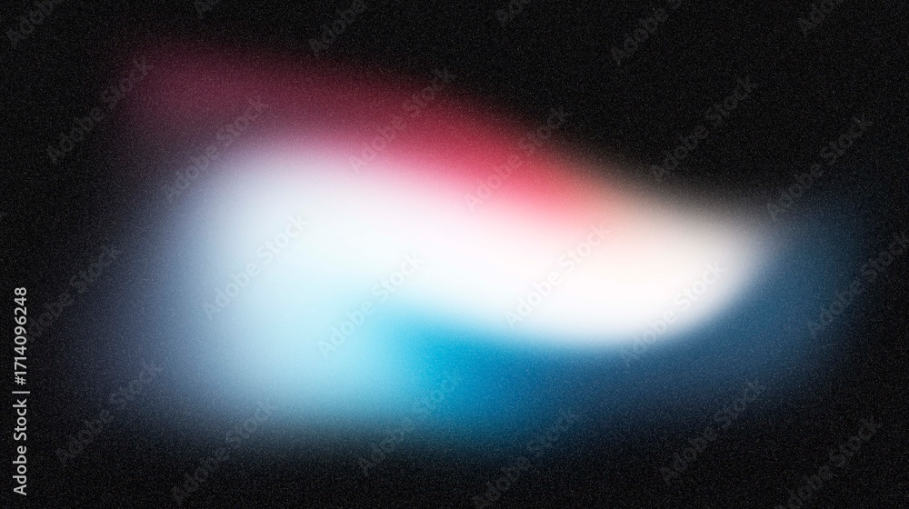 Poster abstract blurred light pattern with vibrant red, white, and blue colors creating a dynamic visual ef