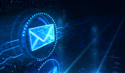 Envelope email and mail message symbol digital concept 3d illustration