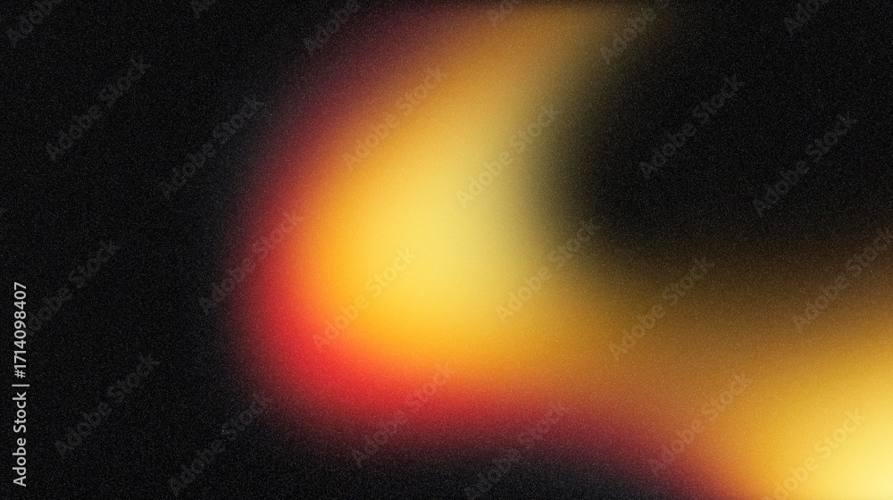 Poster abstract light swirl with vibrant hues of yellow, orange, and red against a dark background, creatin