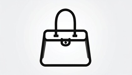 Black And White Handbag Illustration