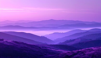 Purple Mountain Landscape at Sunrise