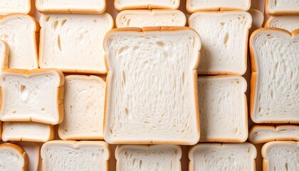 White Bread Slices Background Texture