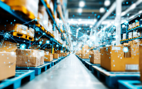 Smart Warehouse with Automated Inventory Management System - Powered by Adobe