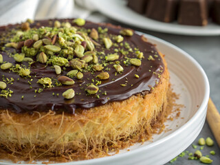 Decadent Chocolate Kunafa Pastry

