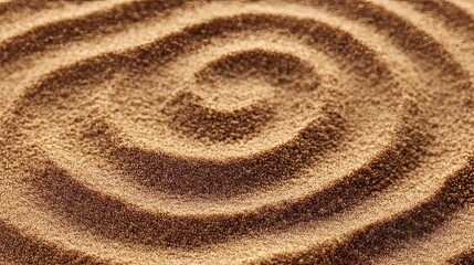 Close Up of Beige Sand Texture with Brown Sands and Spiral Patterns, Ideal for Warm Earth Backdrops