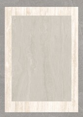 Rectangular frame with light beige border and textured center panel on a gray background