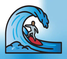 Abstract geometric composition with bold colors and text elements