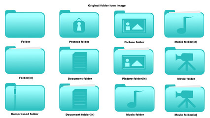 フォルダーアイコンのデザインパーツ