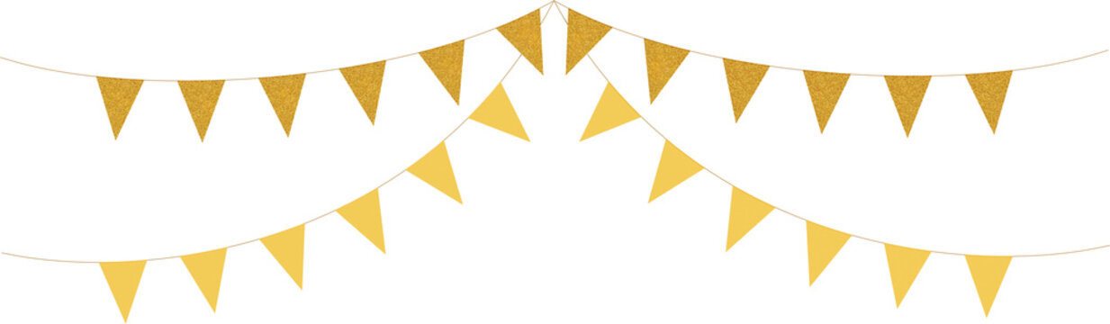 Gold Glitter Triangle Decoration